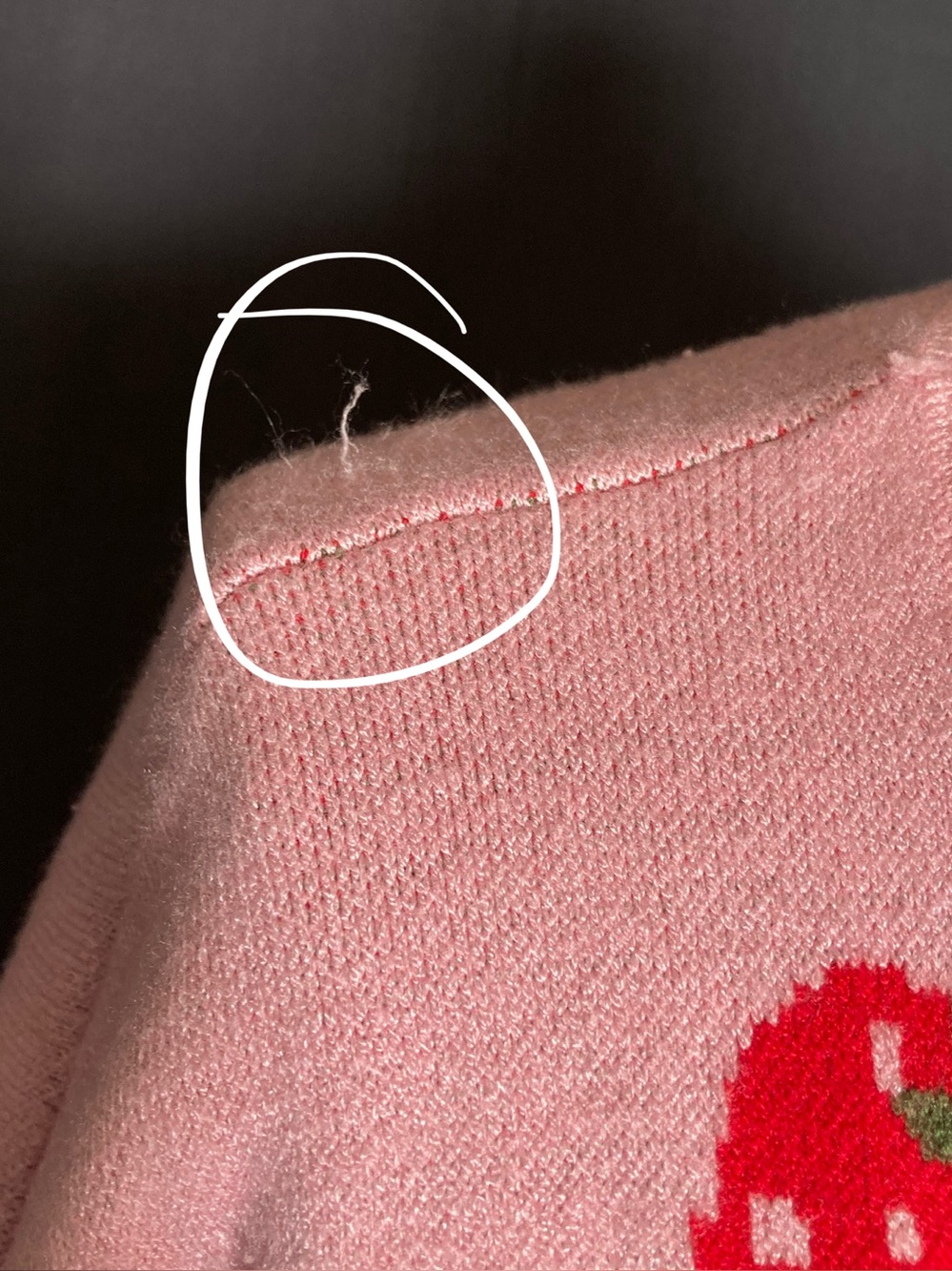 Pink Strawberry Knit Cardigan - Picture 6 of 14